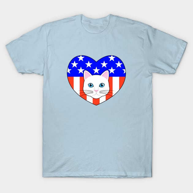 ALL AMERICAN CAT LOVER T-Shirt by Cat In Orbit ®